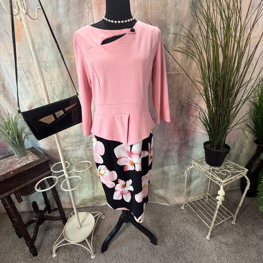 📌Homeyee Elegant Bodycon Cotton Blend Cocktail - Wedding Party Dress